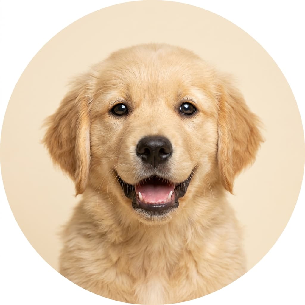 Happy Golden Retriever puppy